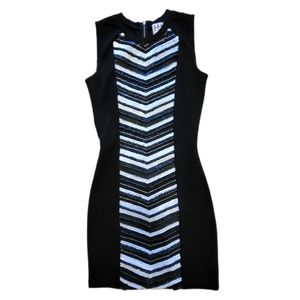 Haute Hippie Black and White Sequin Mini Dress Size XS